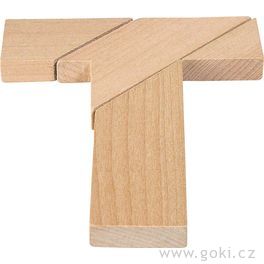 Dřevěný hlavolam – Písmeno T