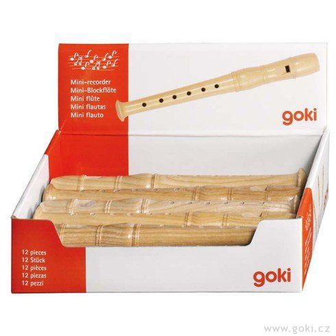 Zobcová flétna přírodní, 20 cm - Goki